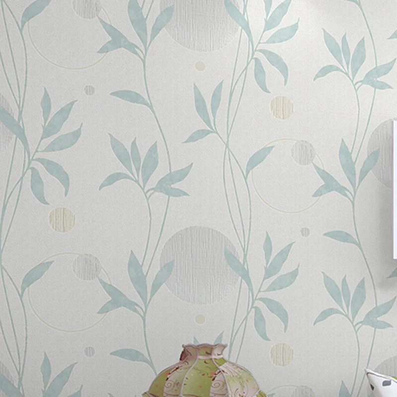 Decoración de pared Papel pintado de color blando adolescente de hoja y burbuja rústica para dormitorio, sin pegar Purpura