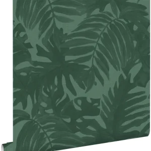 Estahome papel pintado hojas tropicales verde esmeralda - 0,53 x 10,05 m