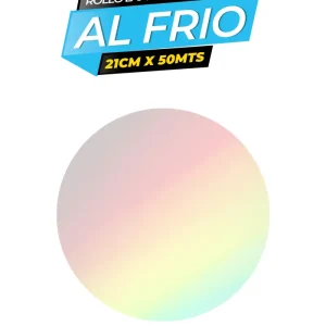 Estante de Cultivo Laminado frio holográfico TRANSPARENTE / 21CM X50MTS ROLLO