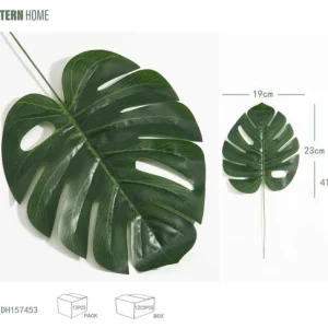 Hoja de tortuga de 41 cm de plástico, alambre verde tenebroso, simulación fresca, adornos de plantas verdes, decoración de...