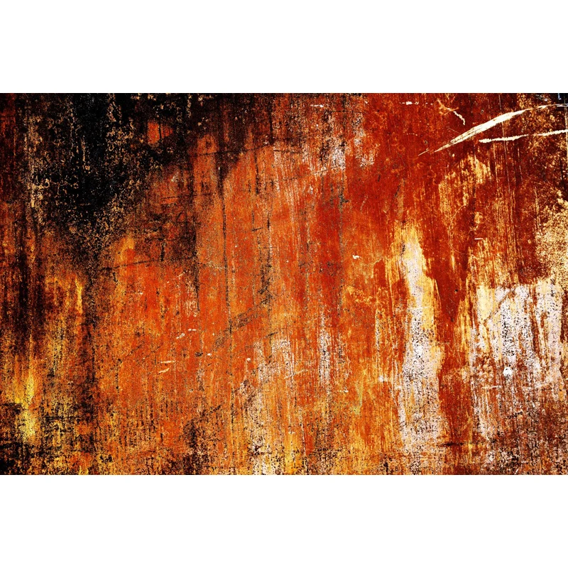 Papel pintado mural de acero oxidado grande Cyberpunk Decoración de pared abstracta nostálgica en color oscuro Gris