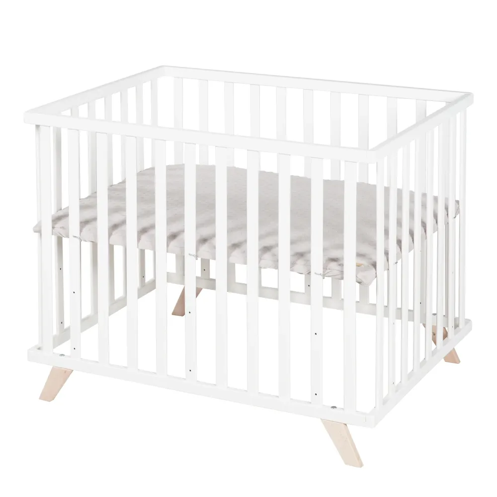 Playpen 75 x 100 cm Alabastro Including Grey Playpen Insert 'Lil Planet'