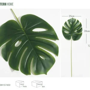 Profesional Hidropónico Hoja de tortuga 72CM, verde sombrío, plástico, alambre de hierro, adornos de plantas verdes simula...