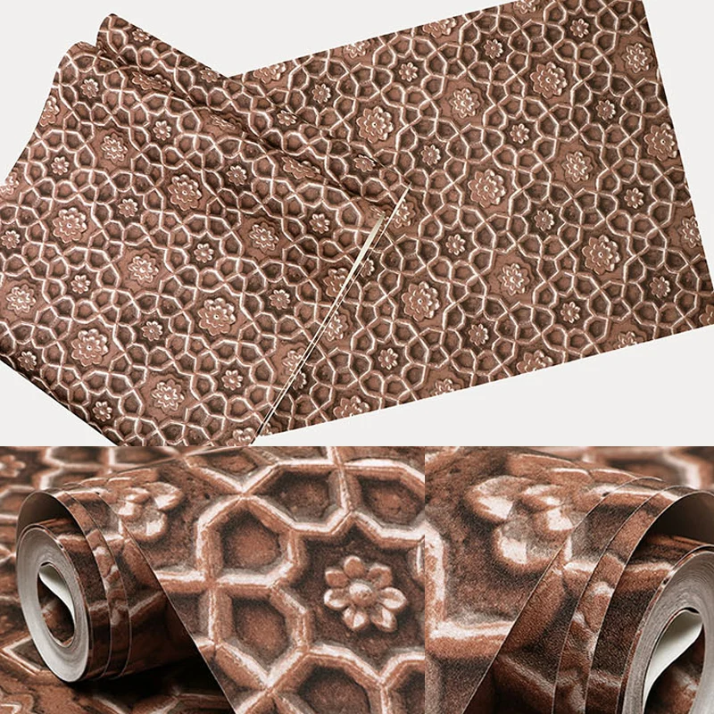 Rollo de papel tapiz de círculos entrelazados, arte de pared Cyberpunk de Color sombrío para dormitorio, resistente la hum...