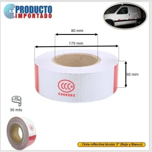 Soporte Ajustable CINTA REFLECTIVA 50mm X 30 mts (x rollo)