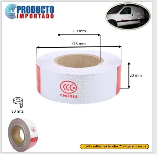Soporte Ajustable CINTA REFLECTIVA 50mm X 30 mts (x rollo)