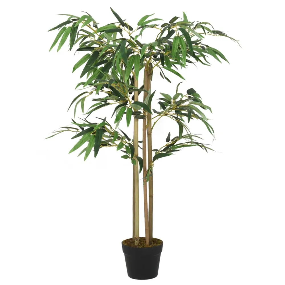 Soporte Ajustable Árbol de bambú artificial con 760 hojas verde 120 cm es7441
