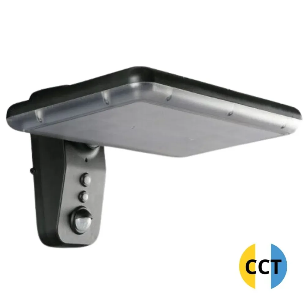 2075008 FAROLA PARED SOLAR 15W C/SENSOR CREPUSCULAR + MOVIMIENTO 4000K/6000K F-BRIGHT con Certificación IP65
