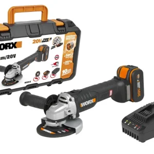 Reemplazo OEM Certificado Worx WX812 - 125mm Brushless Grinder 20V 4.0Ah (1 battery)