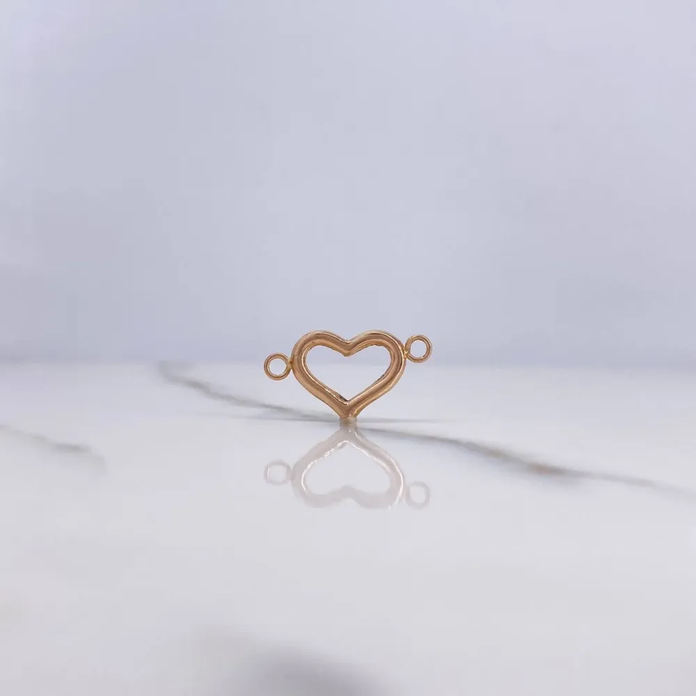 Cuchillo de Jardín Japonés Herraje Silueta Corazón 0.5gr / 1.7cm / Liso Oro Rosa $