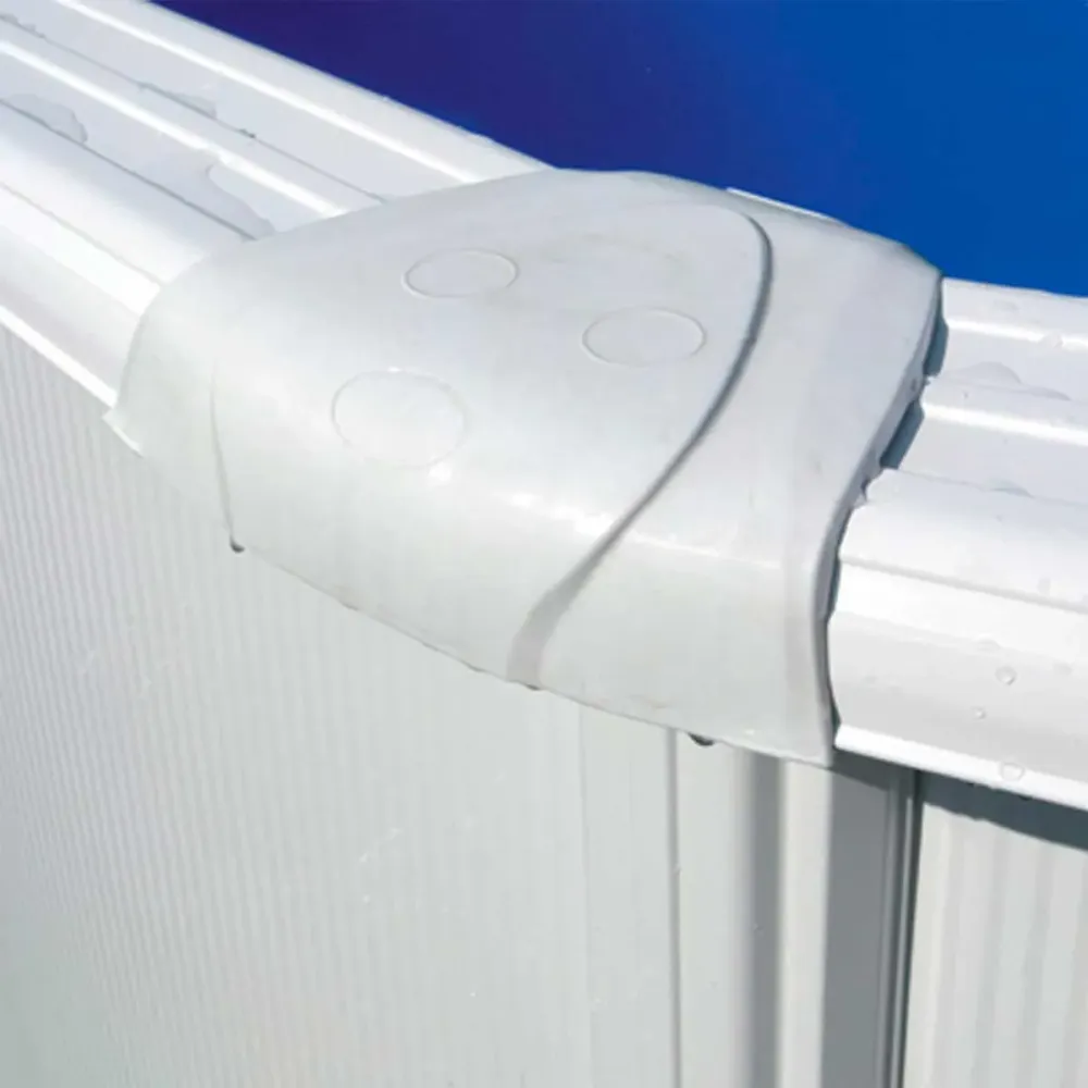 Completo con Accesorios Piscina Atlantis Gre redonda pared acero blanco