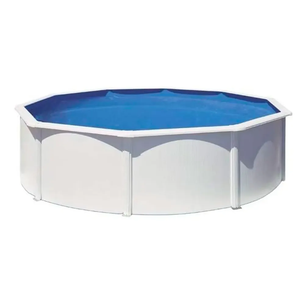 Piscina con Filtro Piscina Bora Bora Gre redonda pared acero blanco