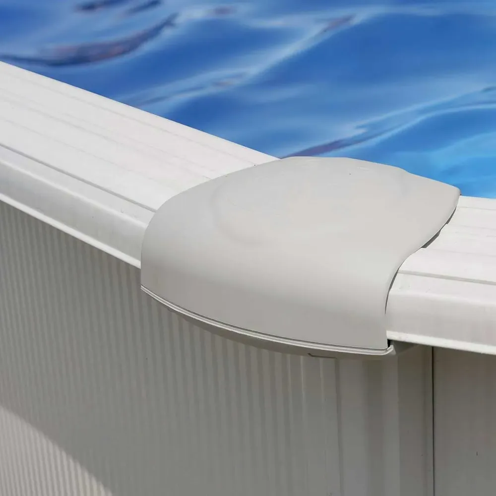 Piscina Enterrada Piscina Fidji Gre ovalada pared acero blanco