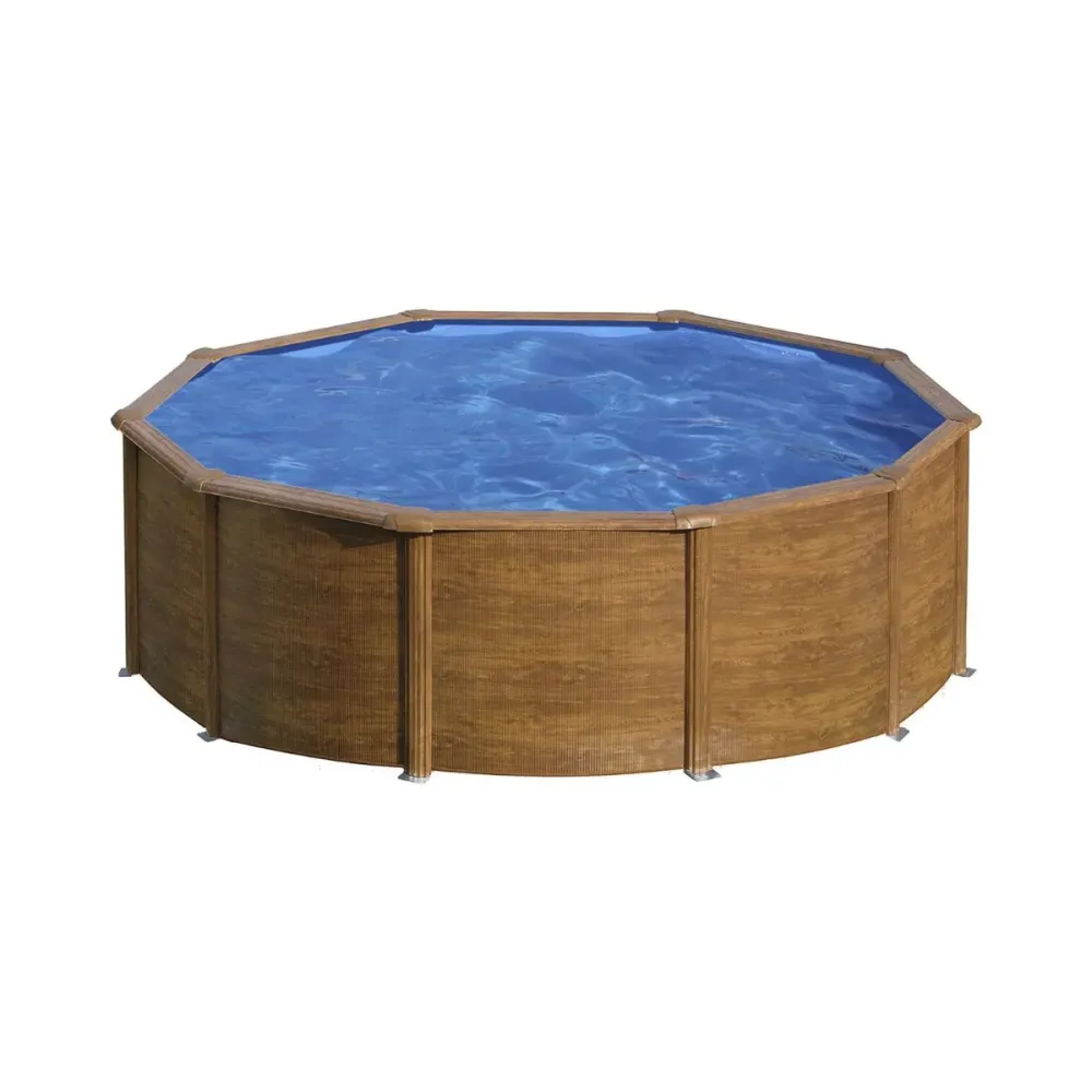 Piscina Inflable Piscina Pacific Gre redonda pared acero marrón
