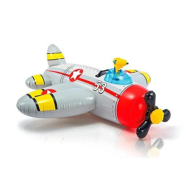 Piscina con Filtro Avión Hinchable Intex con pistola de agua rojo