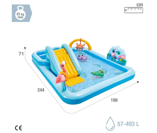 Centro de juegos acuático INTEX aventuras en la jungla con 1 ño de Garantí