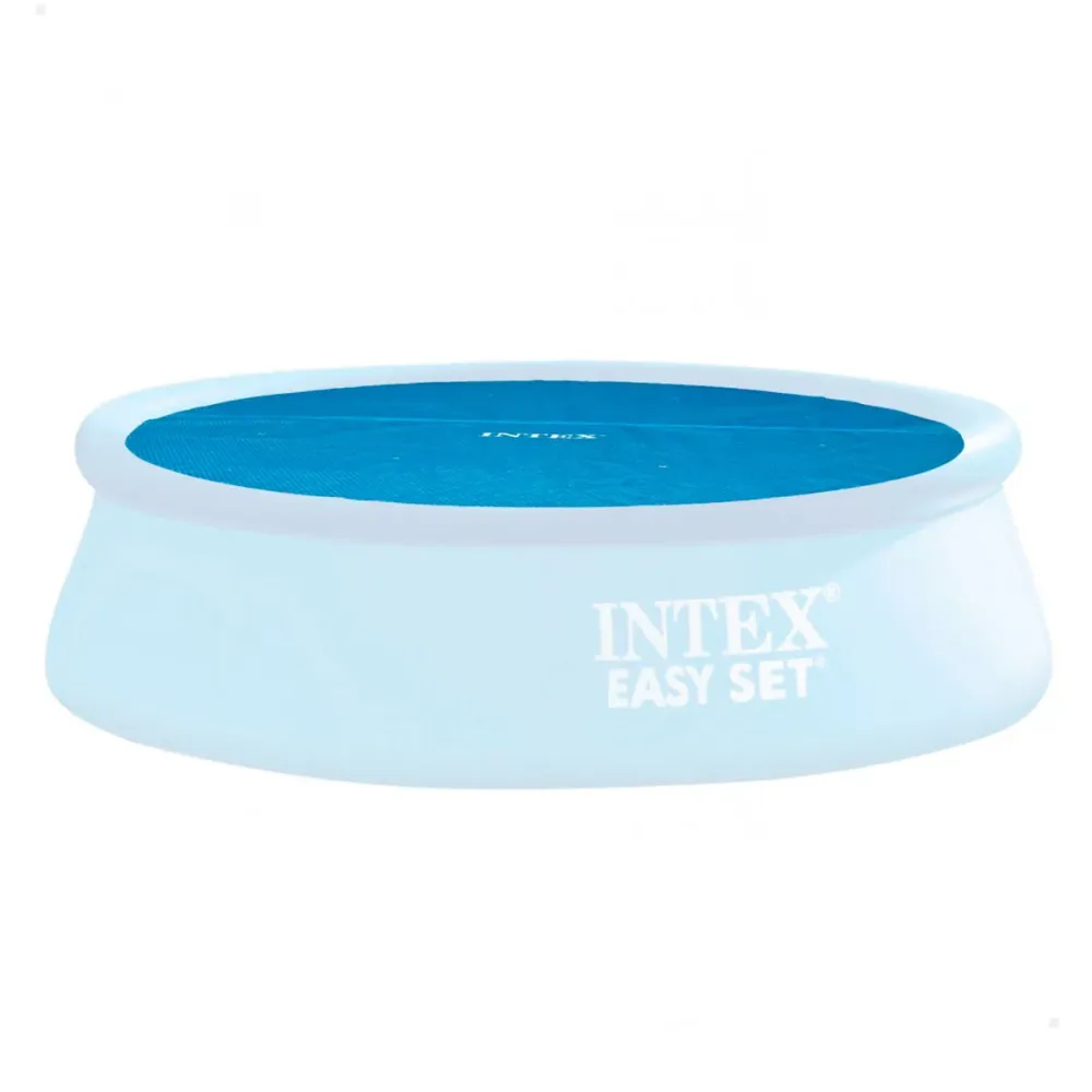 Cobertor circular Intex para piscinas Sencillo Set/Metal Frame azul Ø366 cm para Familias Grandes