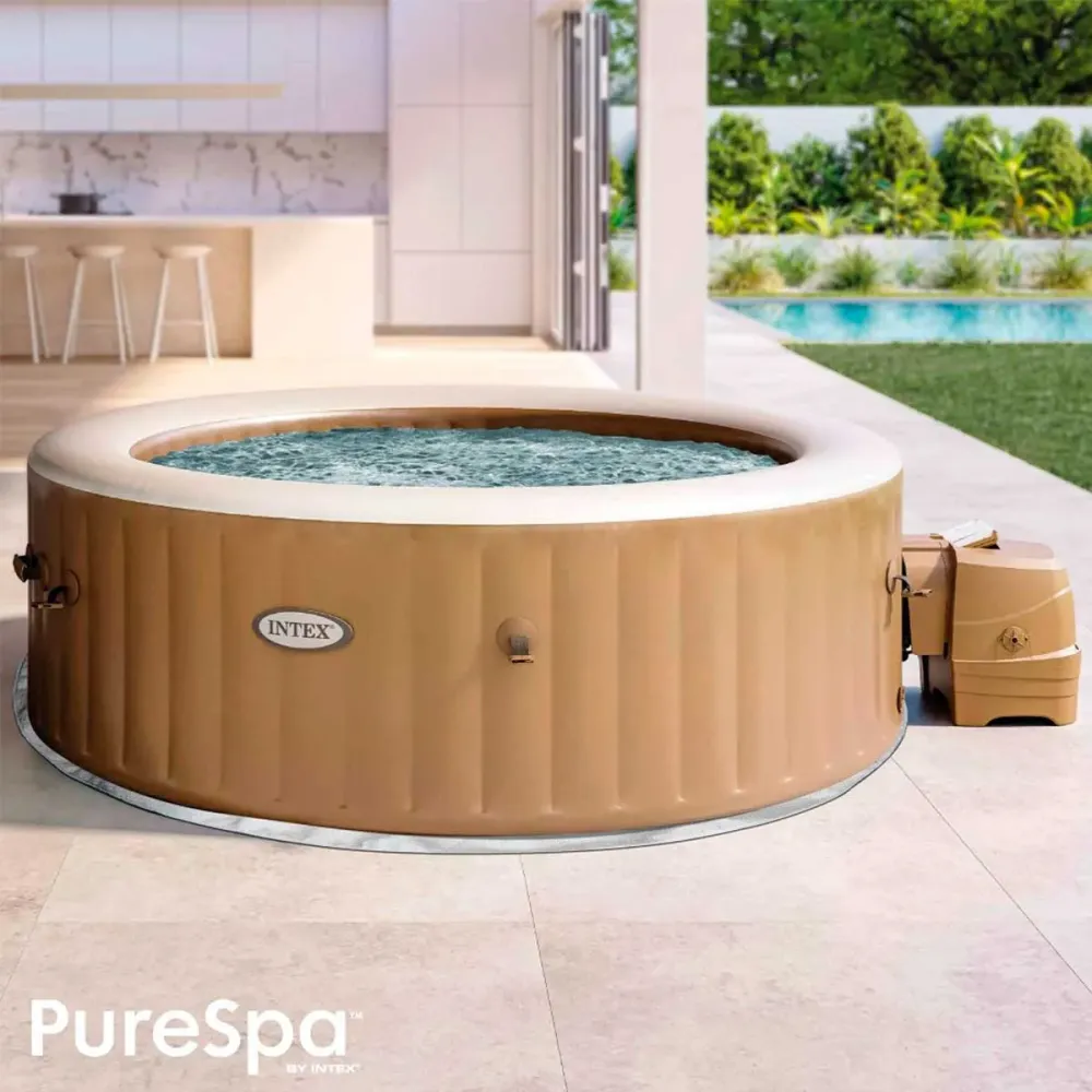 Jacuzzi hinchable Intex 1098L 6 personas con accesorios arena Ø216x71 cm