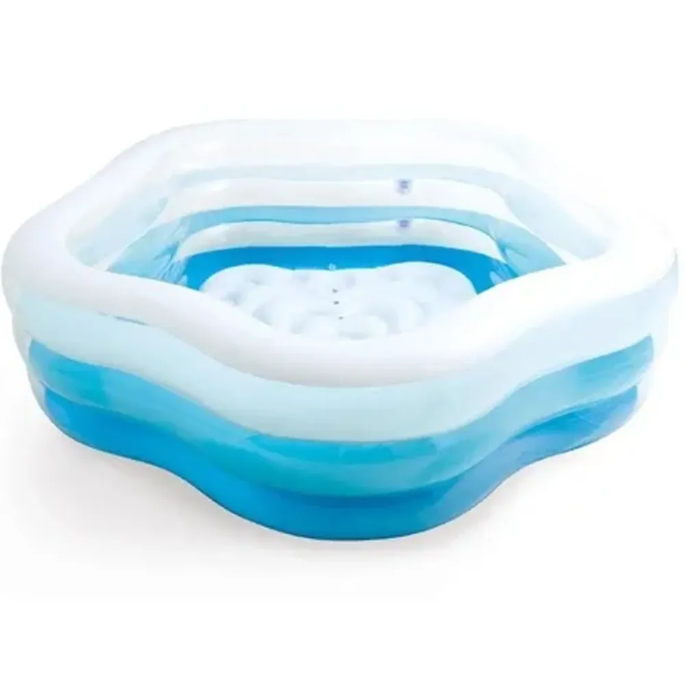 Piscina de Acero Piscina Inflable Transparente De Estrella 185 X 180 X 53 Cm