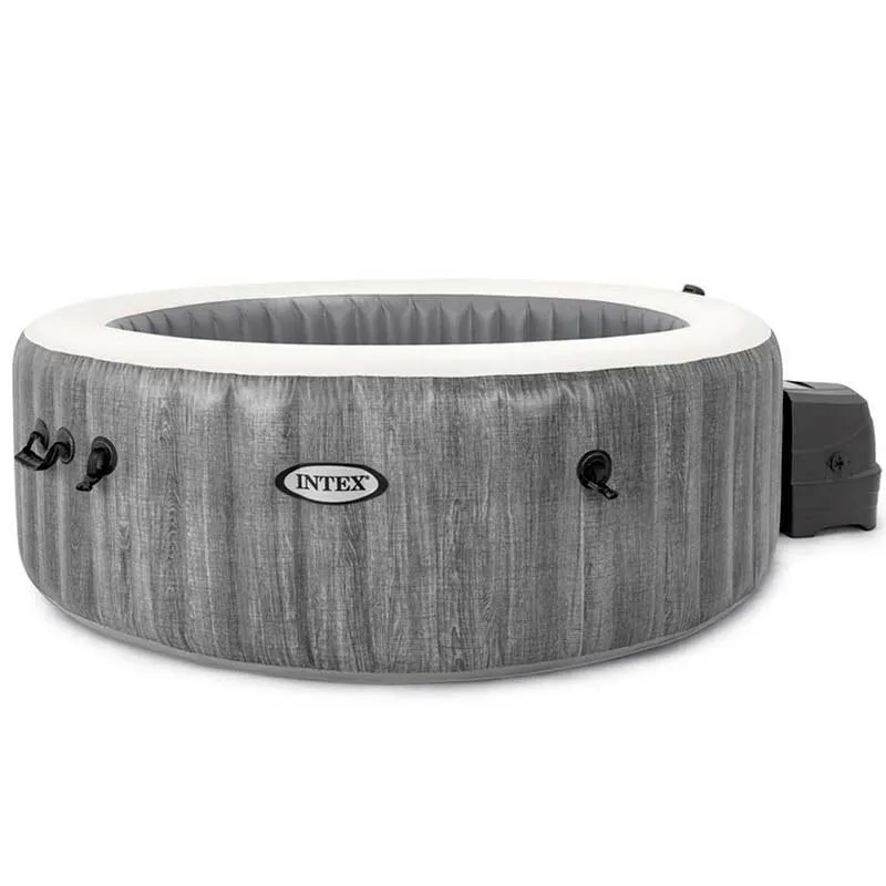 Piscina de Acero Spa hinchable Bubble Massage Greywood De lujo Intex 795L gris Ø196x71 cm