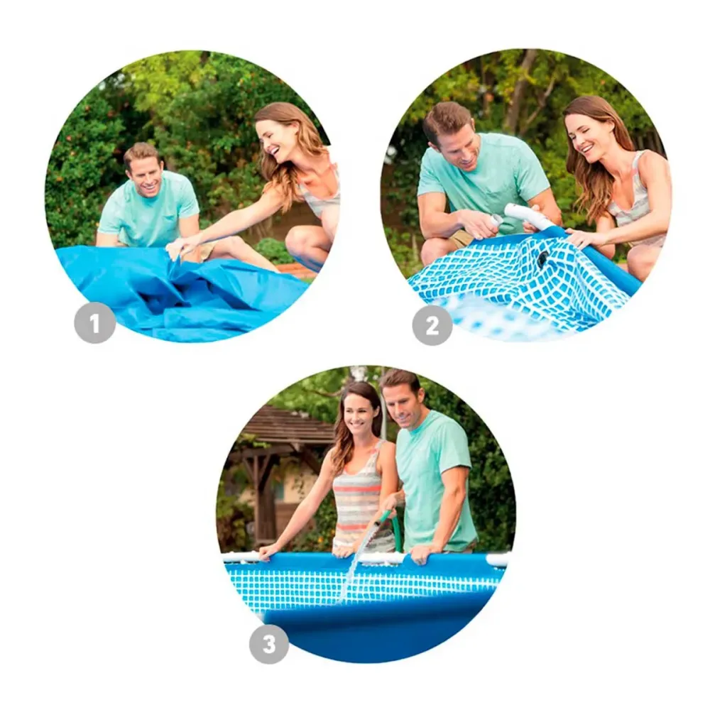 Piscina desmontable Acero Frame Intex 4.485L 4 personas azul Ø305x76 cm