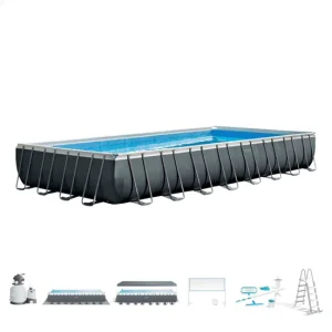 Piscina desmontable INTEX Pack suntuoso + depuradora y clorador