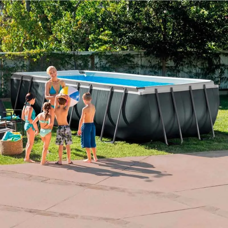 Piscina desmontable rectangular XTR Frame Intex 17203L con depuradora gris 549x274 cm
