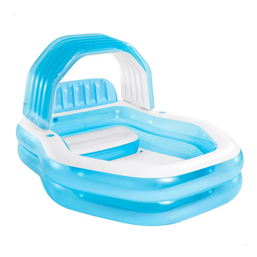 Piscina Enterrada Piscina hinchable Intex con sillón y toldo 530L +3A blanco/azul 135x191x229 cm