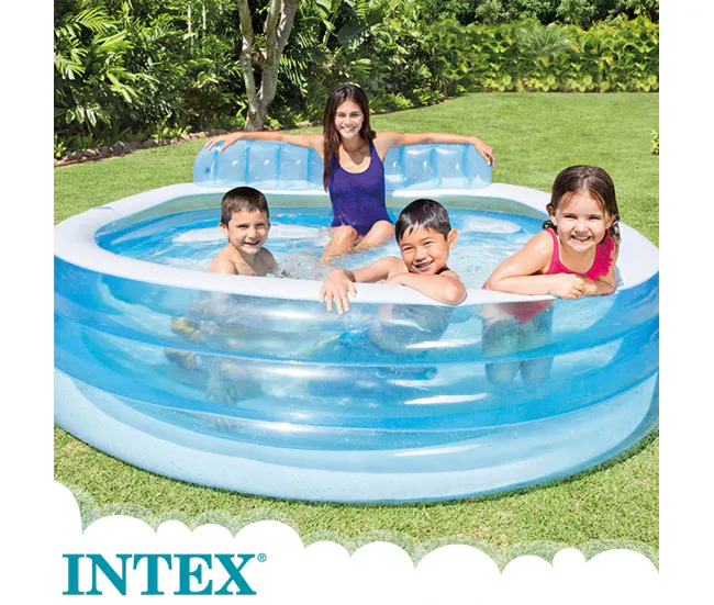 Piscina hinchable INTEX con sillón 229x218x79 cm - 590 l con Certificación de Seguridad