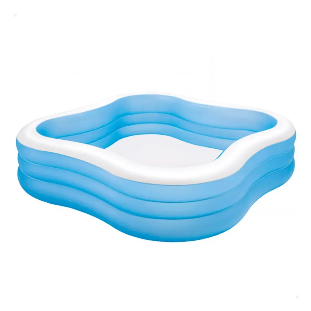 Piscina hinchable Intex ondulada 1250L +6A azul/blanco 229x229x56 cm