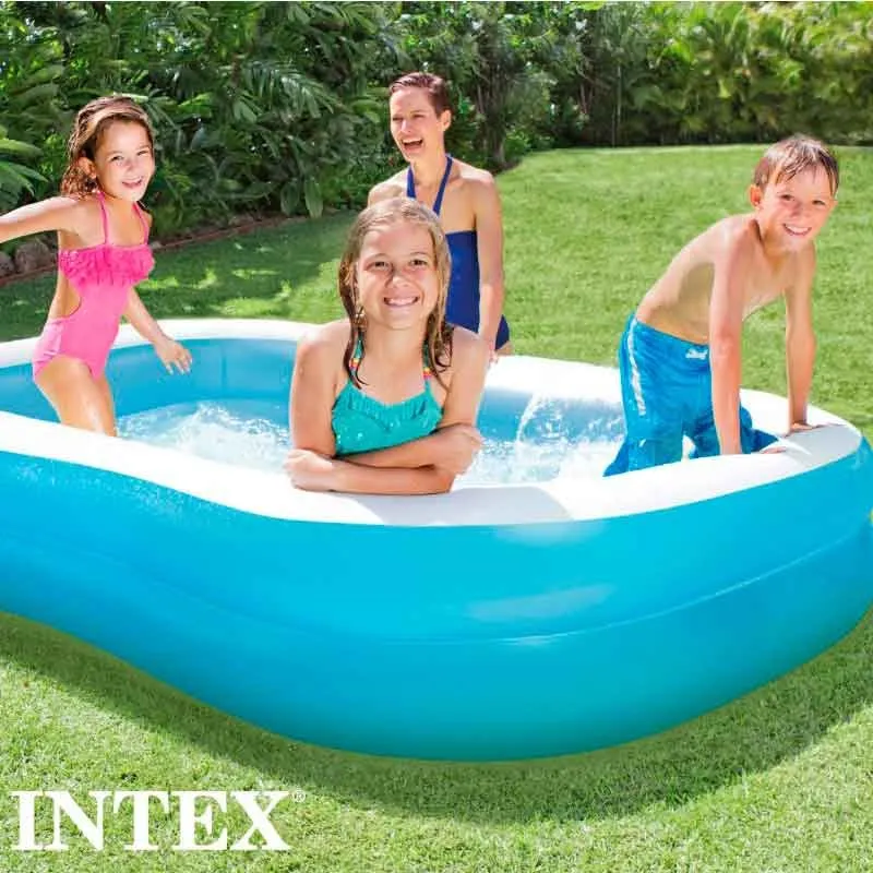 Piscina hinchable Wet Set Intex 540L +3A azul/blanco 203x152 cm