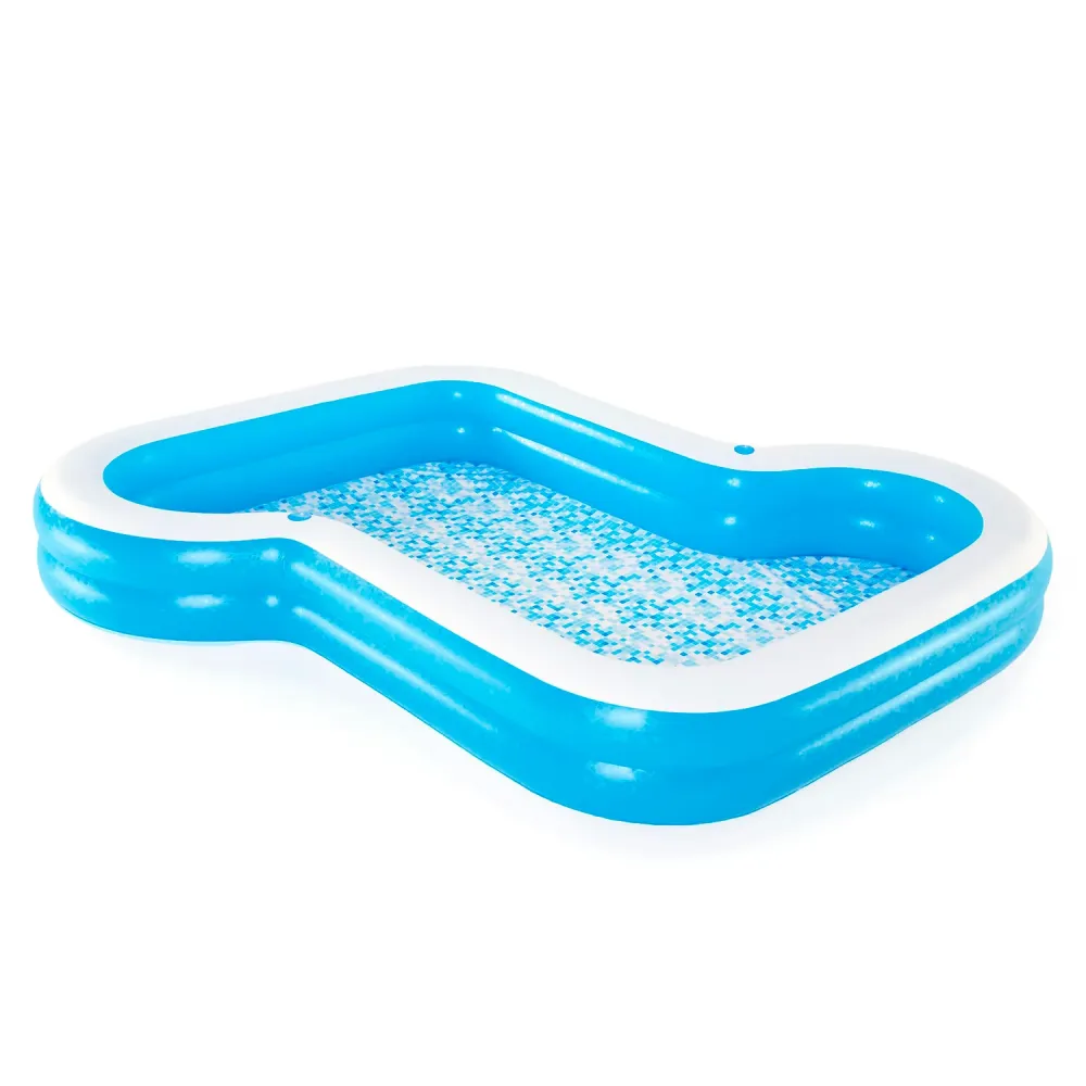 Piscina Inflable 305x274x46 cm. Con 2 Reposavasos, Estampado Diseño Mosaico para Familias Grandes