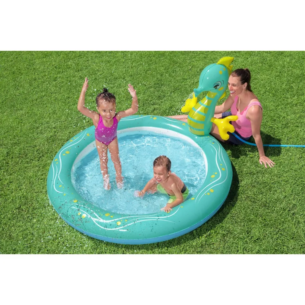Piscina Inflable Caballito de Mar 1.88m x 1.60m x 86cm para Familias Grandes