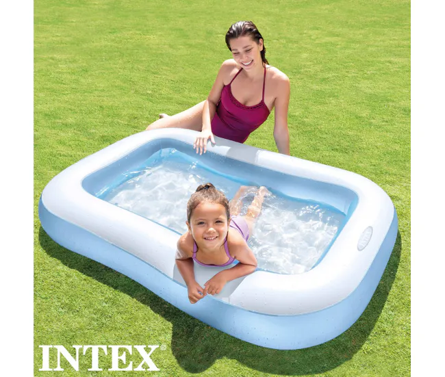 Piscina de Lona Piscina hinchable rectangular 166x100x25 cm INTEX
