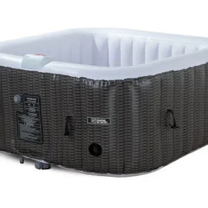 Piscina de Lona Spa hinchable de PVC nice - 4 plazas - marrón/crema