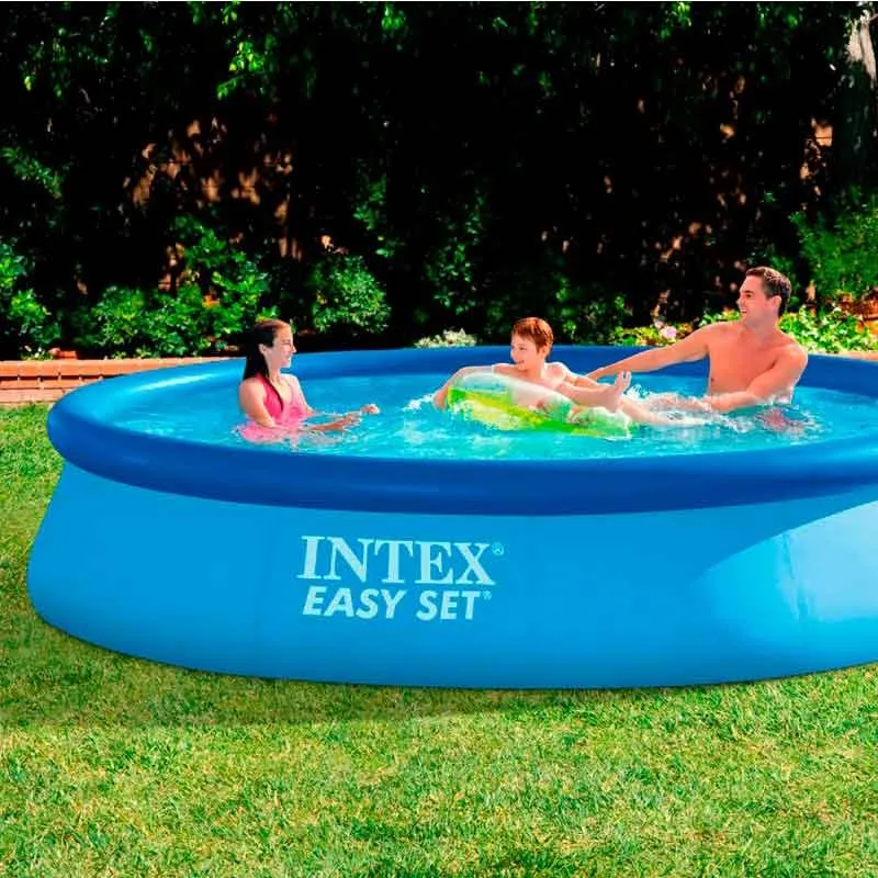 Piscina redonda hinchable Fácil Set Intex 7290L con depuradora azul Ø396x84 cm