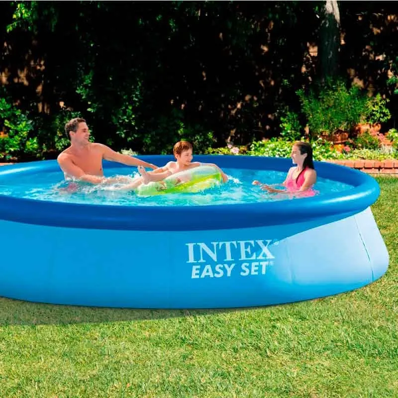 Piscina redonda hinchable Sencillo Set Intex 5621L con depuradora azul Ø366x76 cm