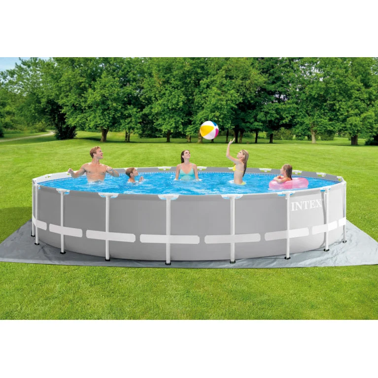 Piscine tubulaire Intex Prism Frame 610 × 132 cm – Enorme piscine ronde 32695 L avec filtration puissante