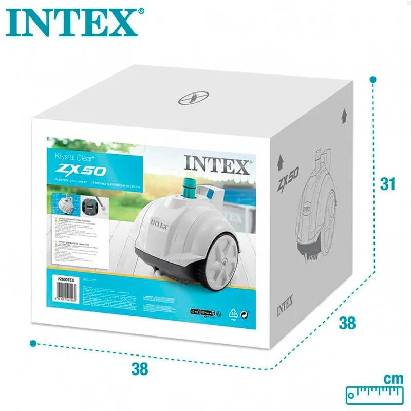 Resistente los Rayos UV Limpiafondos Krystal Diáfano ZX50 Intex automático mediante succión 0,8L gris