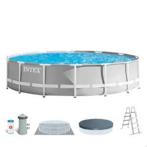 Resistente los Rayos UV Piscina elevada redonda INTEX Prism Frame con depuradora