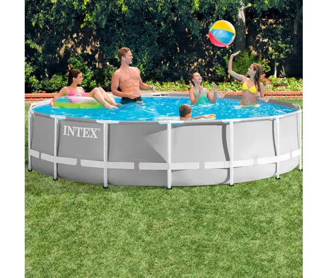 Resistente los Rayos UV Piscina elevada redonda INTEX Prism Frame con depuradora