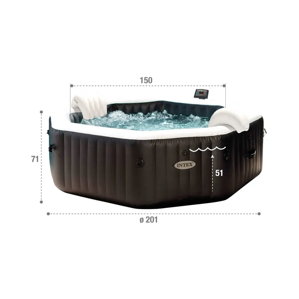 Spa hinchable Intex Jet & Bubble Refinado 795L 4 personas Ø201x71 cm con Certificación de Seguridad