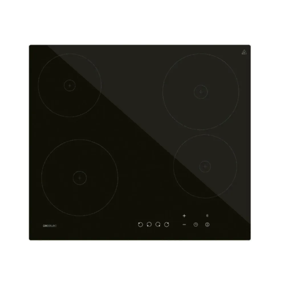 Placa vitrocerámica Cecotec Bolero Squad V 4001 4 fuegos 9 niveles 6000W negro 58 cm | Repuesto Universal