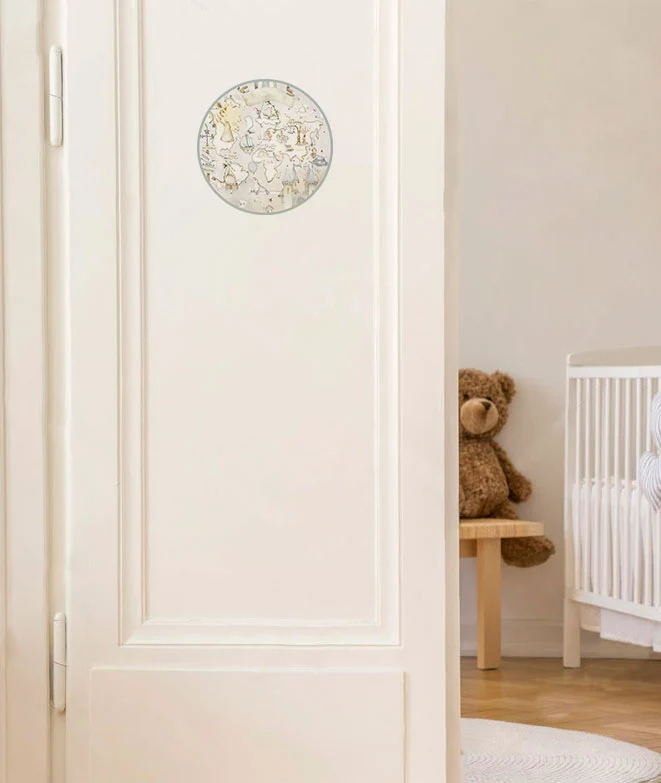 FANTASY WORLD Placa para puerta de vinilo | Prueba de Agua |