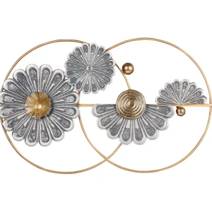 Letrero Decorativo Decoración de pared dorado y gris PROMETHIUM