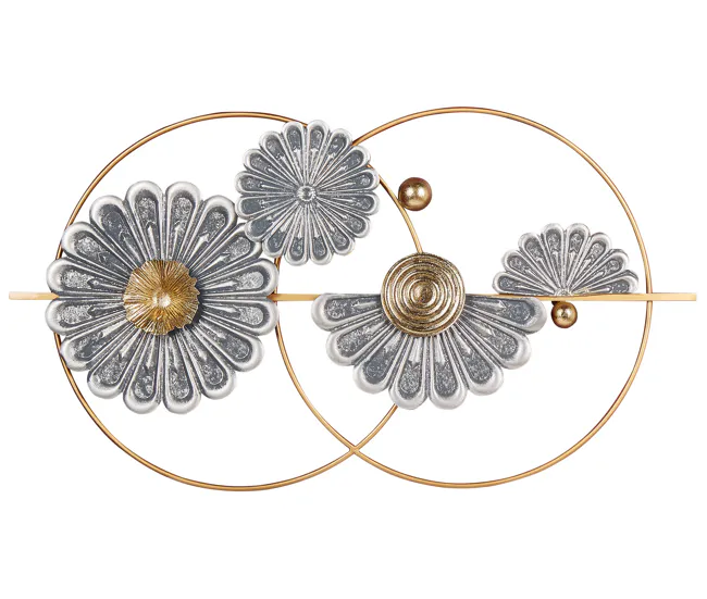 Letrero Decorativo Decoración de pared dorado y gris PROMETHIUM