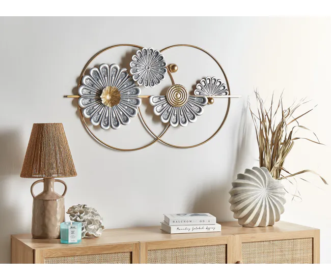 Letrero Decorativo Decoración de pared dorado y gris PROMETHIUM