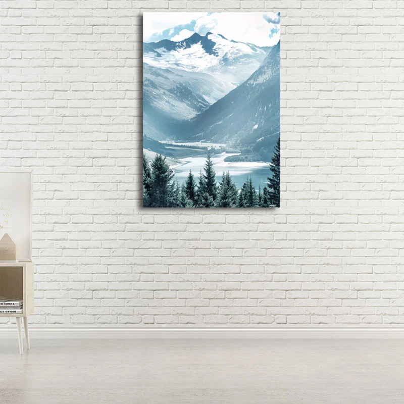 Letrero Decorativo Paisaje sin procesar, decoración artística de pared, lienzo tropical texturizado para sala de estar en...