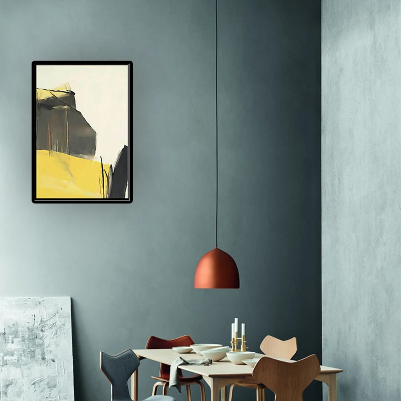 Lienzo abstracto para pared, decoración de pared texturizada contemporánea en amarillo y negro para habitación para Pared...
