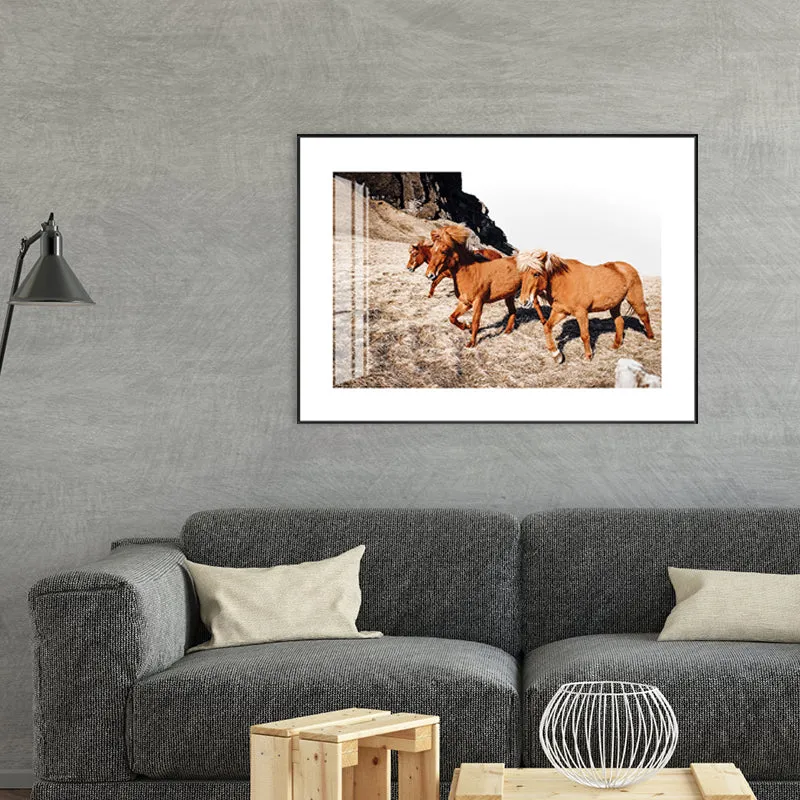 Lienzo de color pastel para decoración de pared, arte contemporáneo de caballos, varios tamaños disponibles Resistente los...